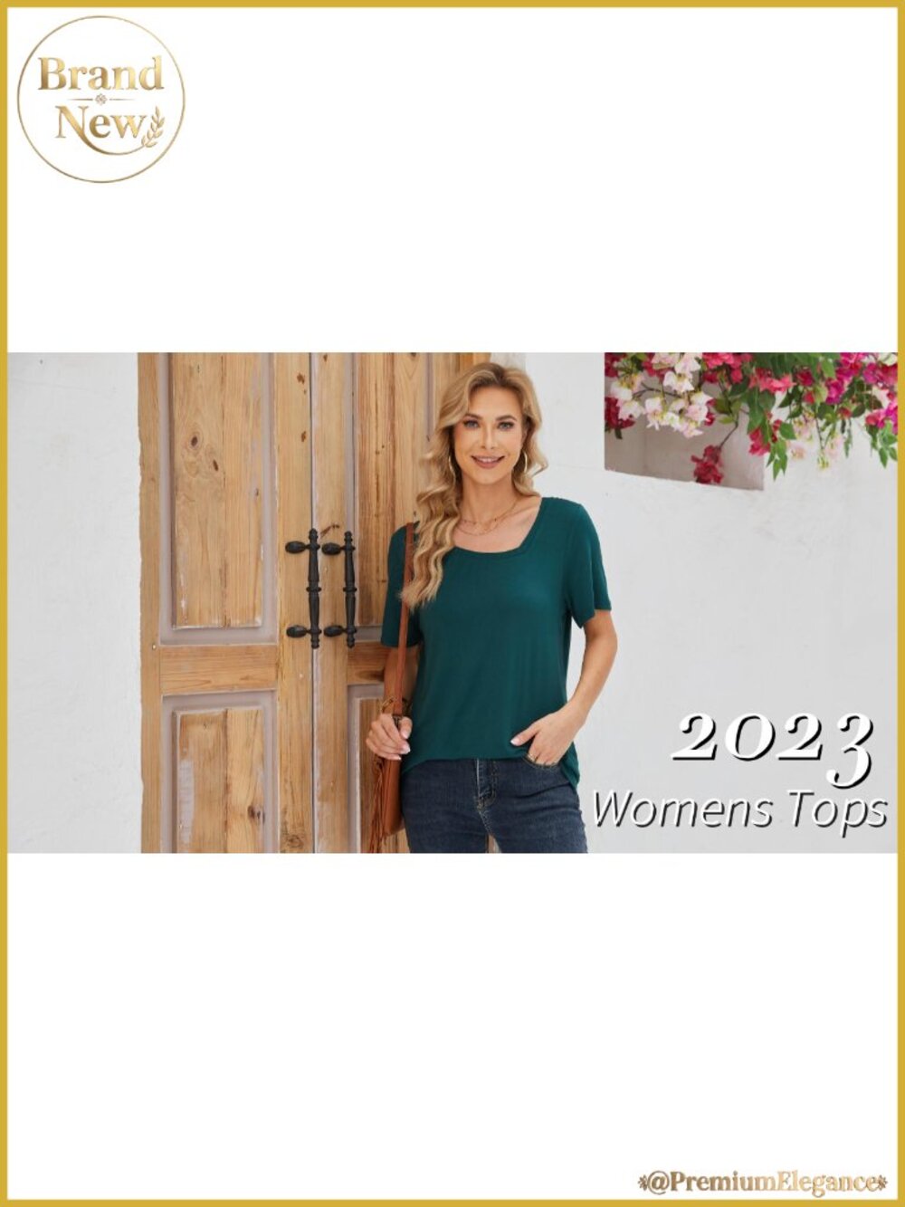 Women's Short Sleeve Asymmetric Tunic Top - Soft Rayon Blend - Picture 4 of 6